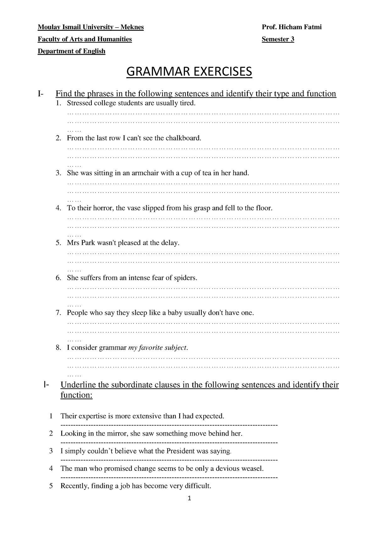 Grammar -S3-exercises- 2021 09e1a769b81ce22b50a5fb5cfcf38208 - Moulay ...