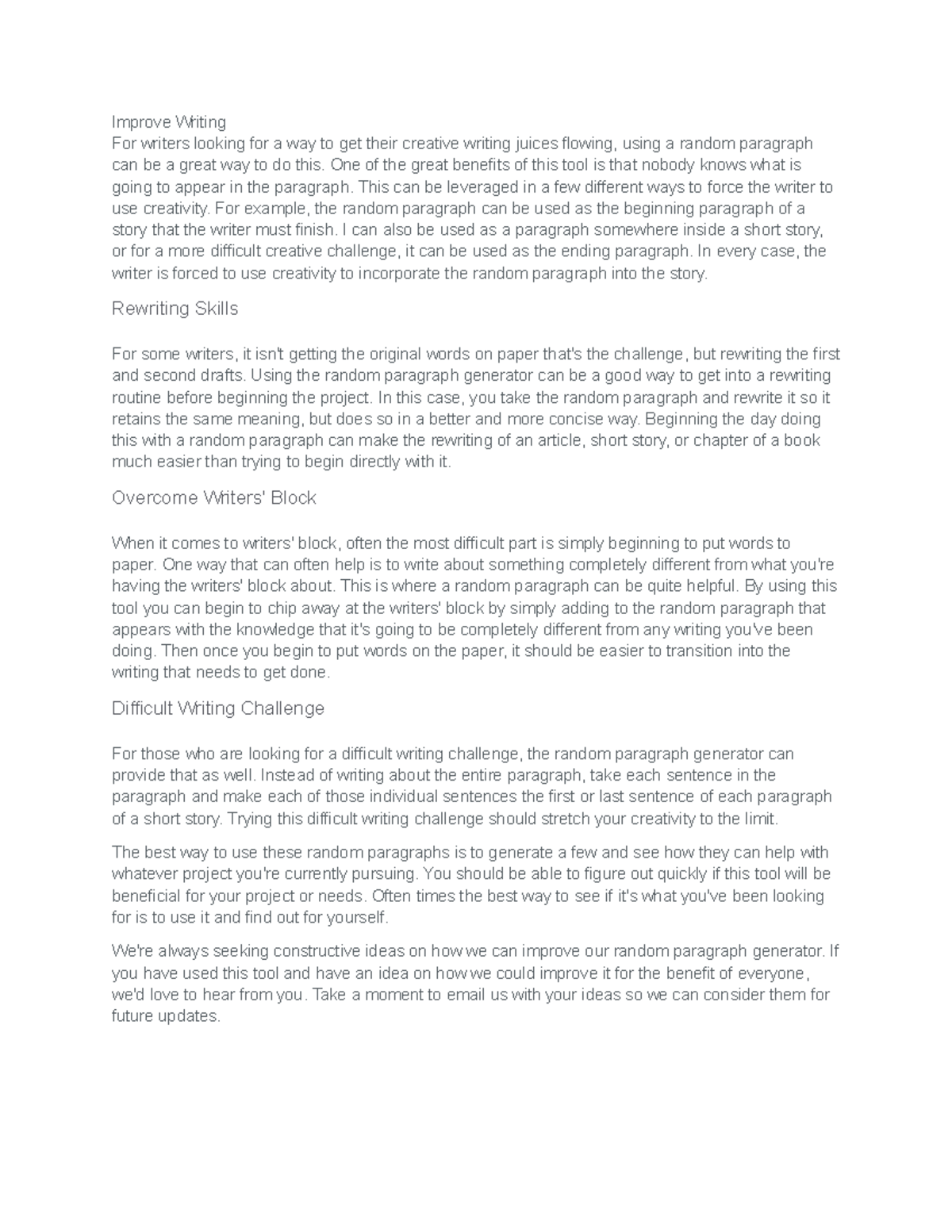 Improve Writing - Improve Writing For writers looking for a way to get ...