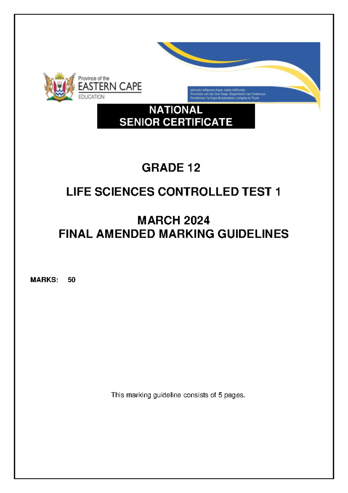 T1 - Grade 12 Controlled Test 1 MG 2024 final amended - NATIONAL SENIOR ...