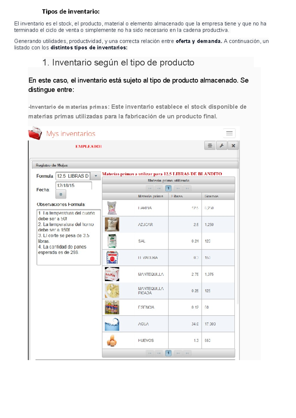 Tipos de inventario expo - Tipos de inventario: El inventario es el ...