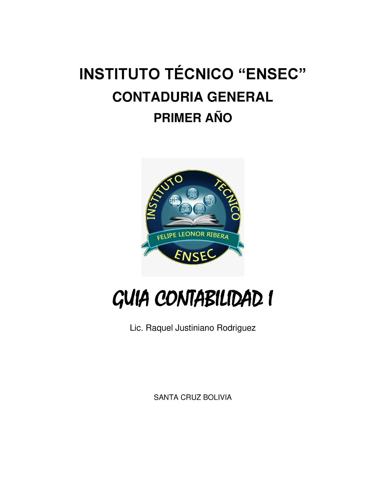 Unidad Iii Contabilidad I 1er Parcial 2022 Instituto TÉcnico 9623