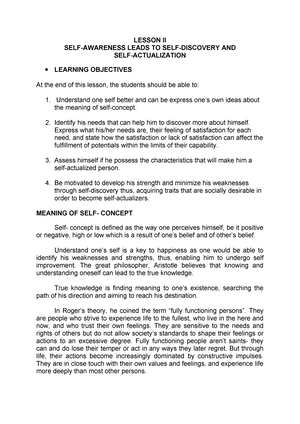 Lesson-3 - NSTP 1 Covers Various Topics. - LESSON III VALUES ...