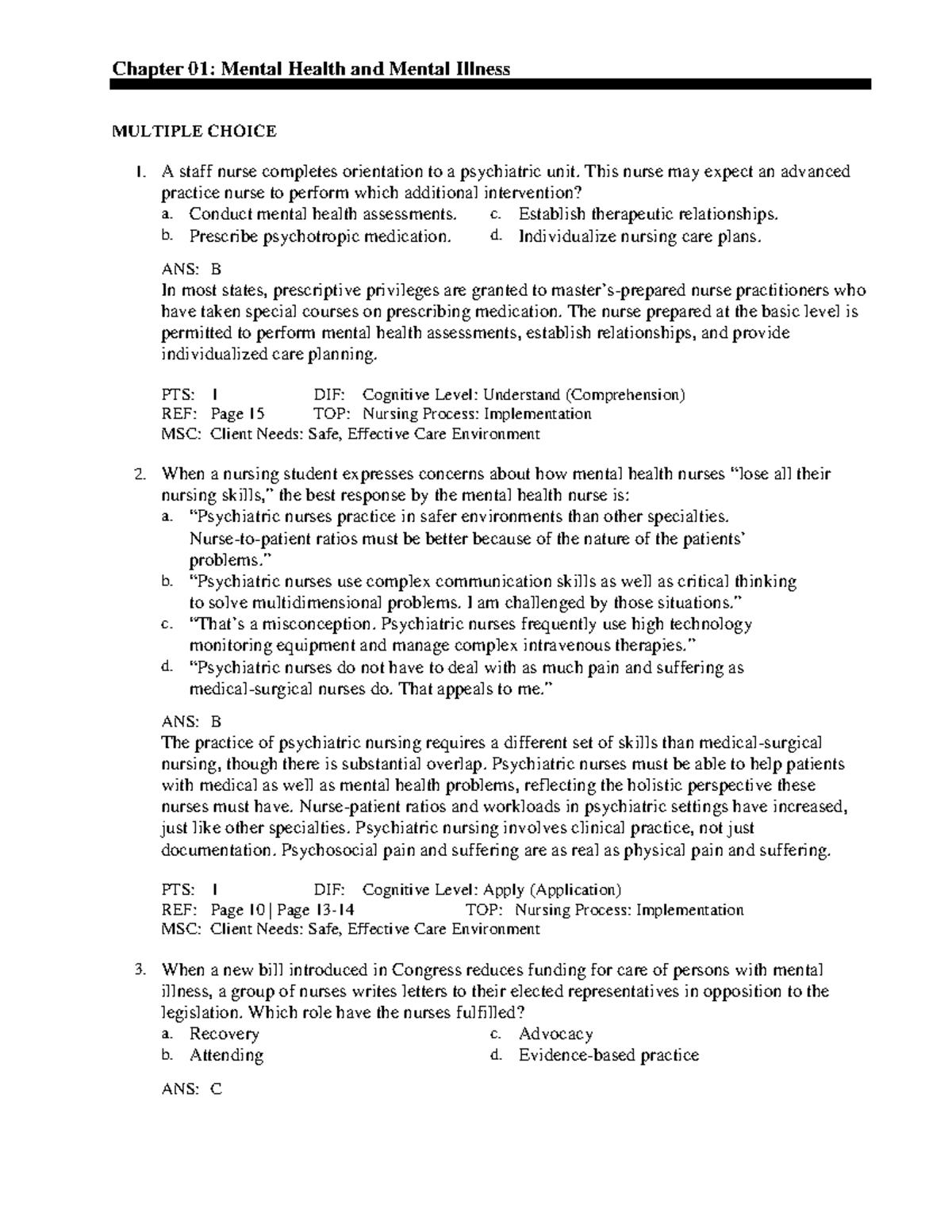 Ch01psychosocial practice questions for studying materials - NUR 101 ...