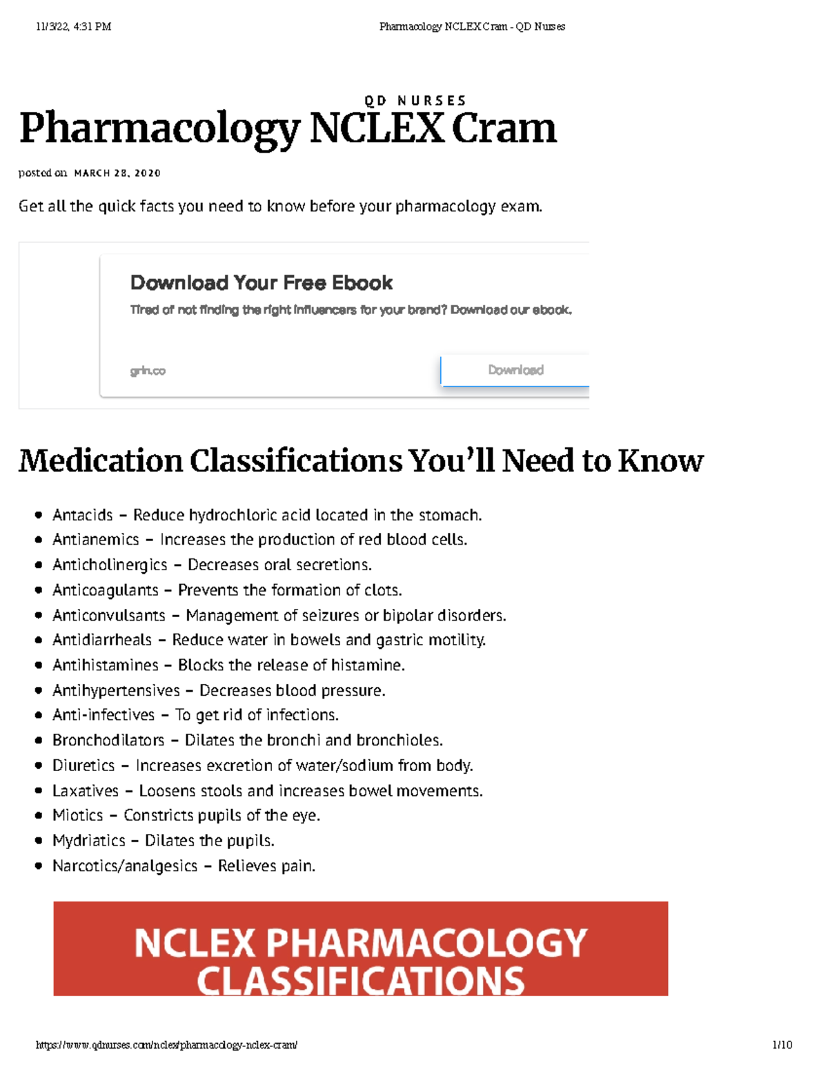 Pharmacology Nclex Cram Qd Nurses Q D N U R S E S Pharmacology Nclex Cram Posted On M Arc H