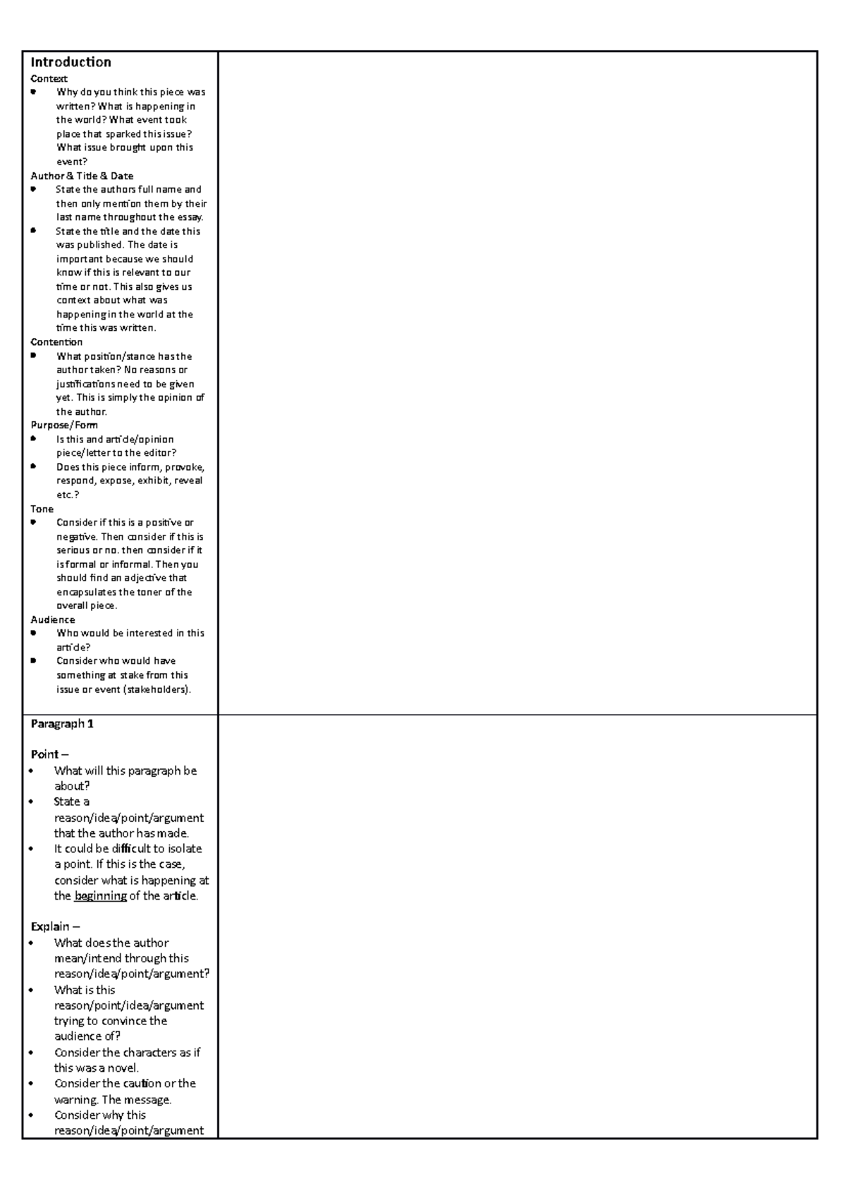 AA Essay Structure - helpful - Introduction Context Why do you think ...