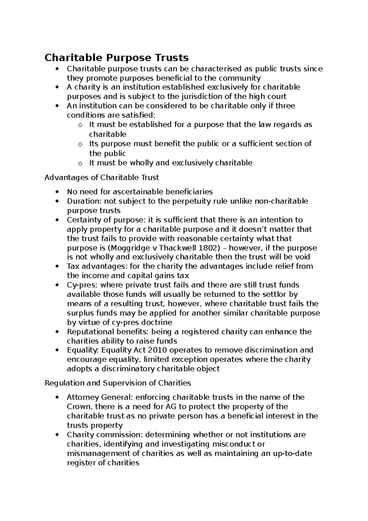 Charitable Trusts Charitable Purpose Trusts Charitable purpose trusts