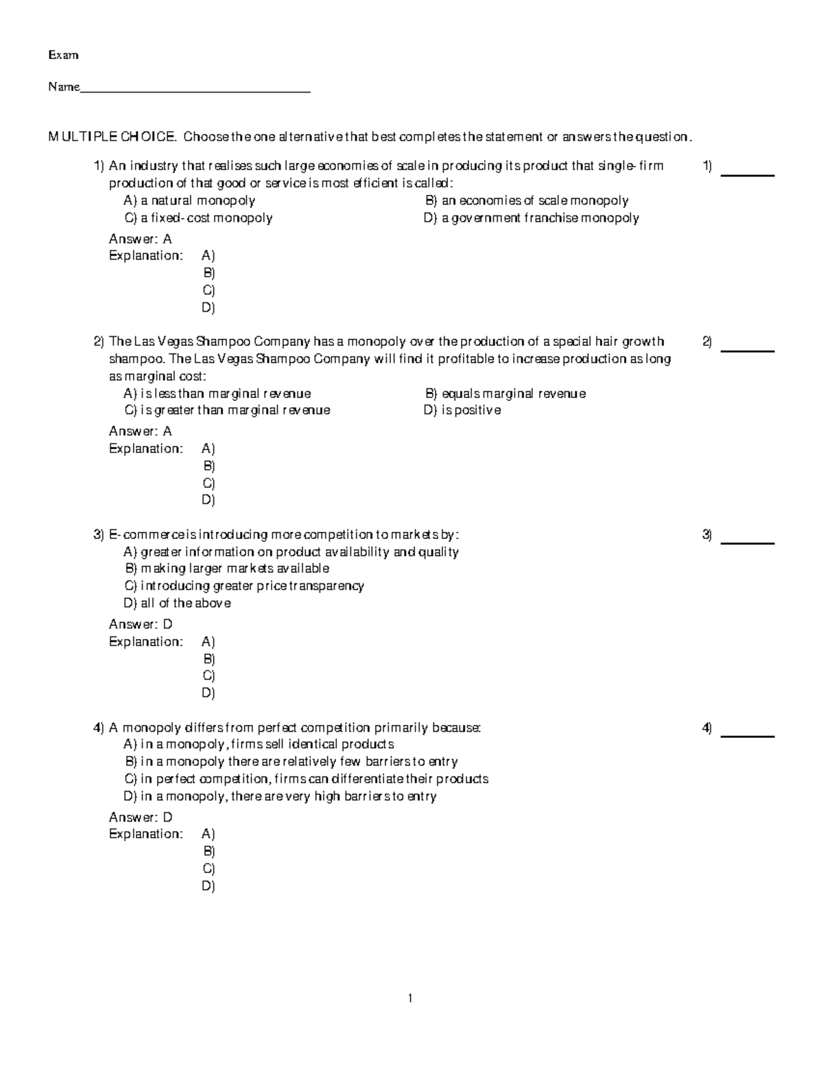 Testbank with answers - Exam Name ...