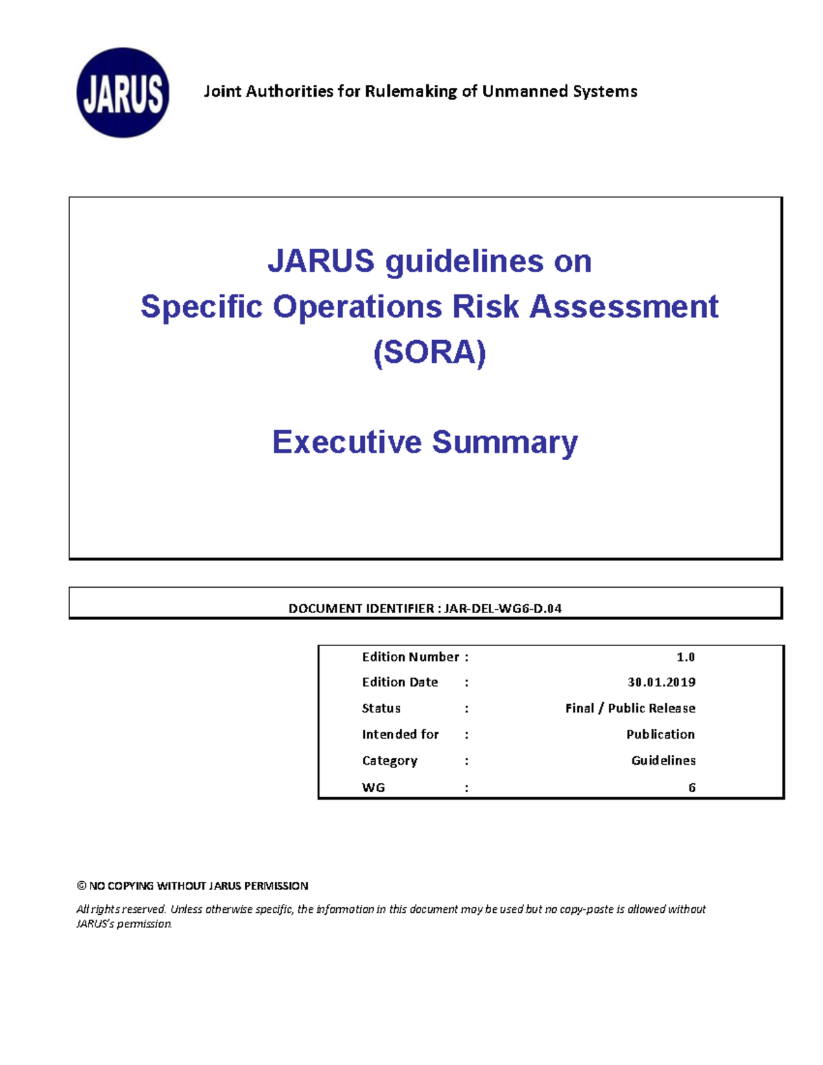 Jar doc 06 jjarus sora executive summary - Joint Authorities for ...