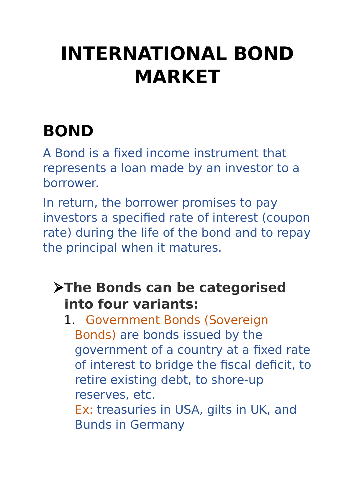 research papers on the bond market