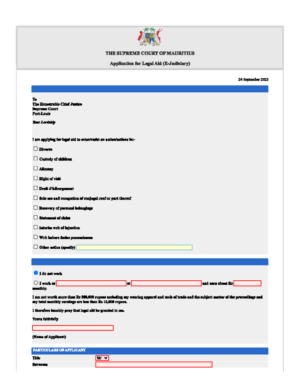Eapplication for legal aid Law and Criminal Justice Studocu