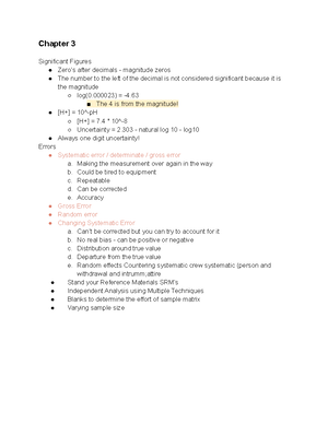 Analytical Chemistry - Chapter 0 And 1 - Chapter 0 Chemical Analysis ...