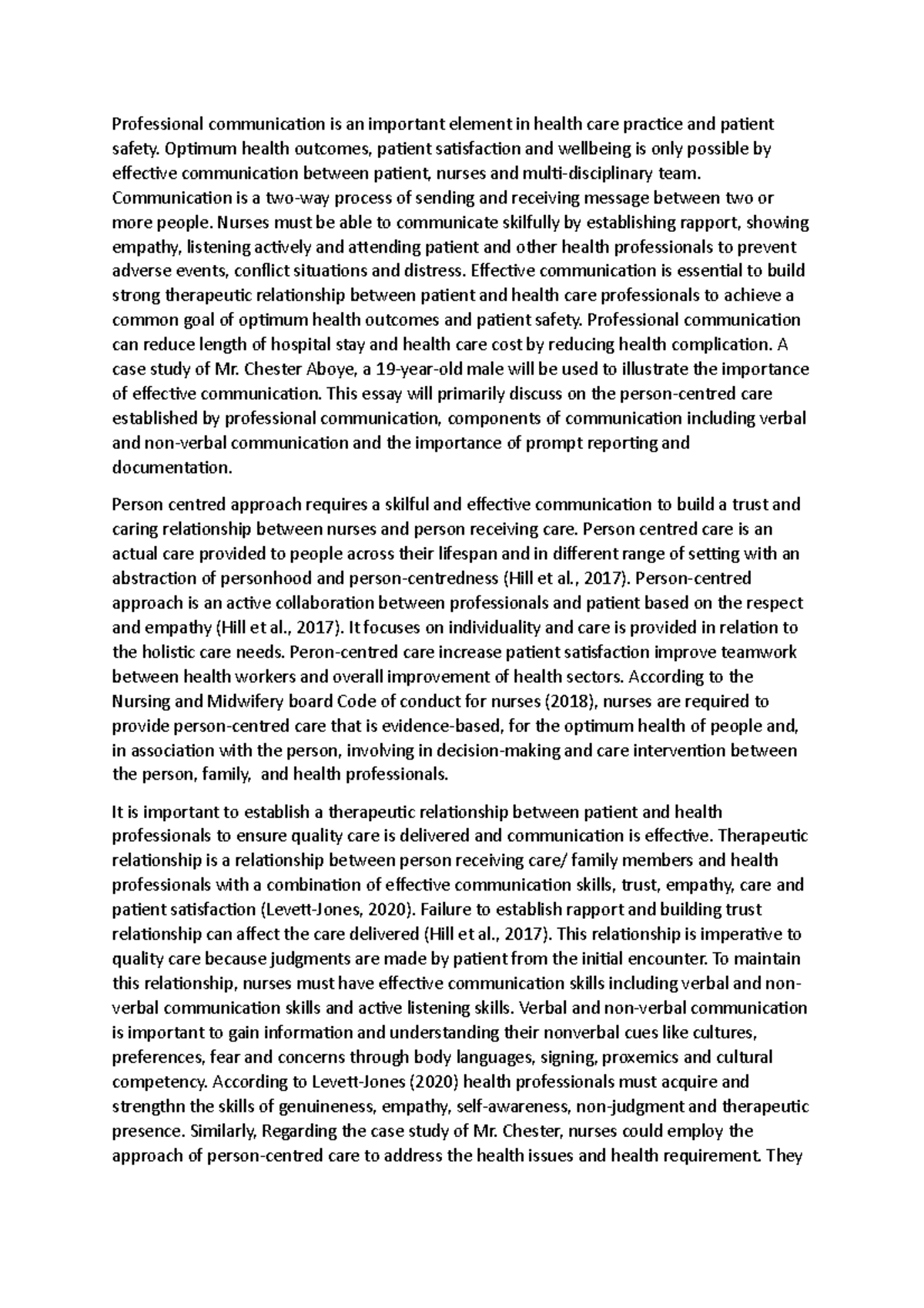 Professional communication Case study essay - Professional ...