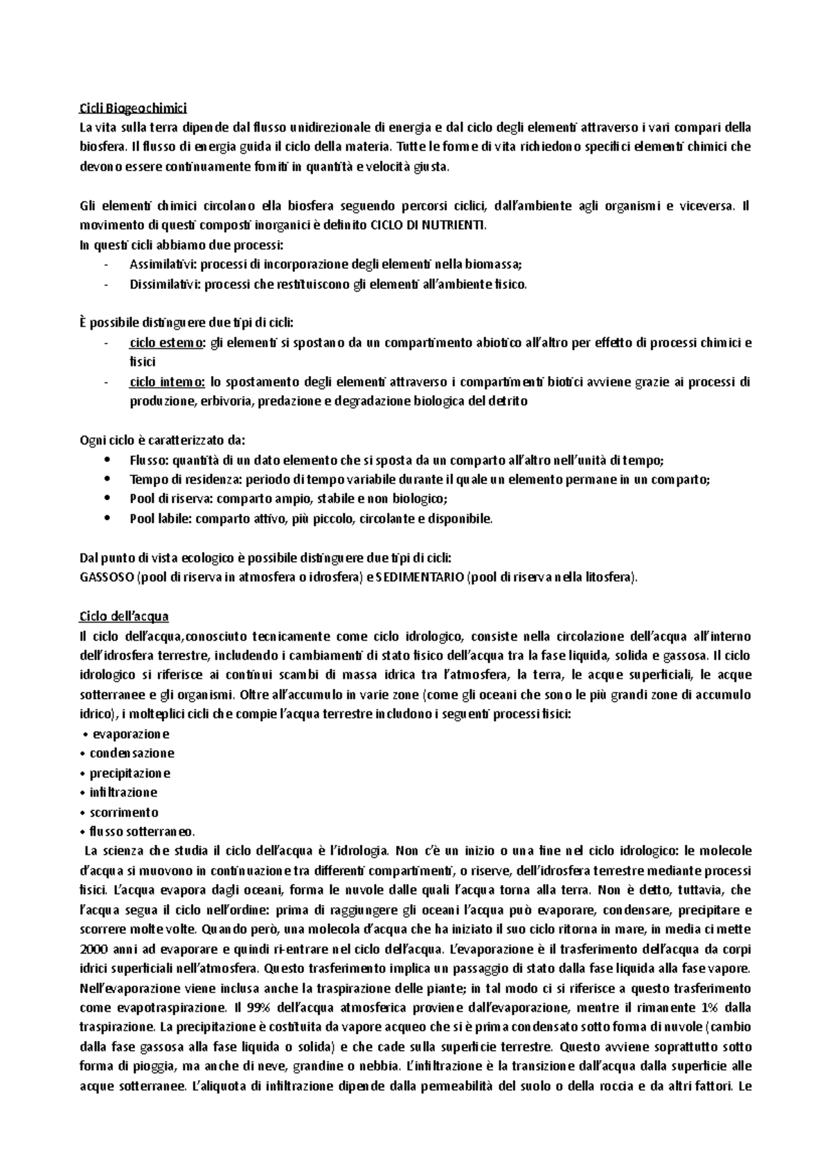 Cicli Biogeochimici - Il flusso di energia guida il ciclo della materia ...