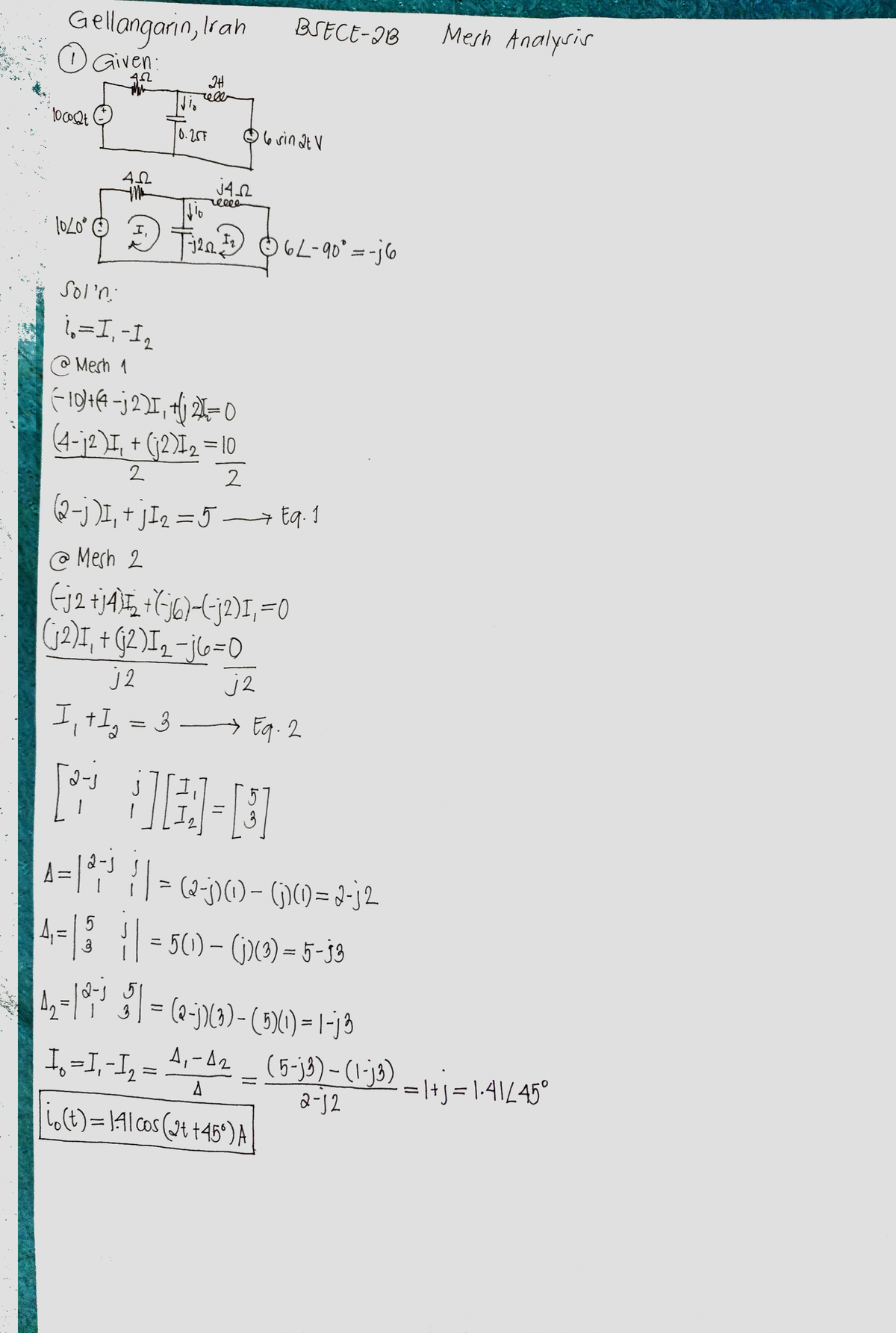 mesh-analysis-gellangarin-bsece-2b-mechanical-engineering-studocu