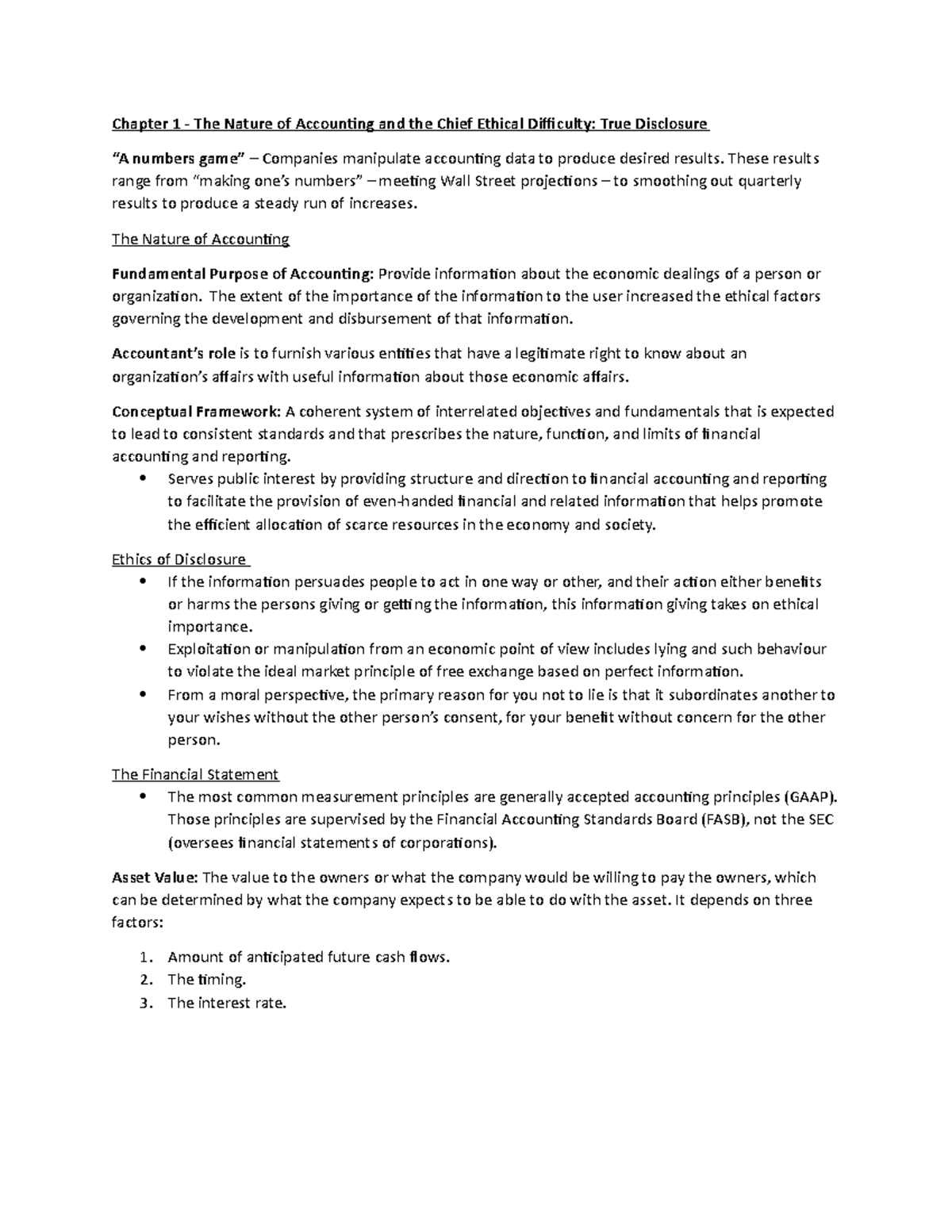 Chapter 1 and 2 - Lecture notes 2 - Chapter 1 - The Nature of ...