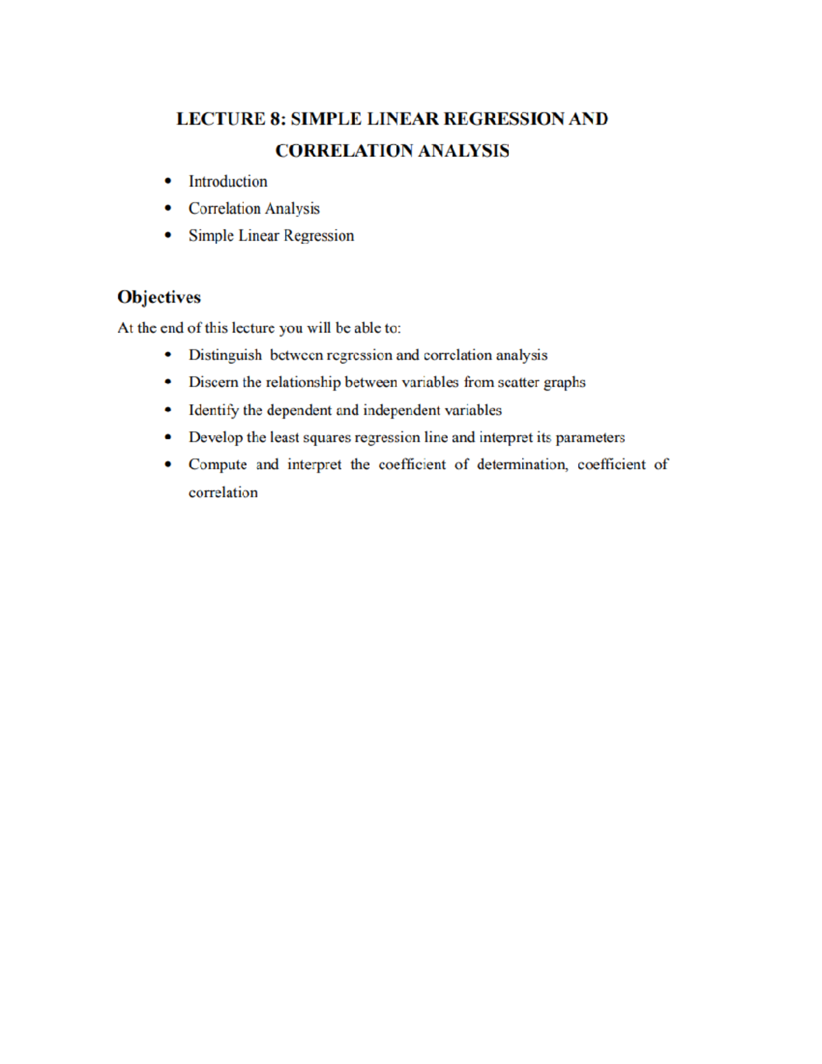 Lesson VI Regression Analysis Current - management accounting - Studocu