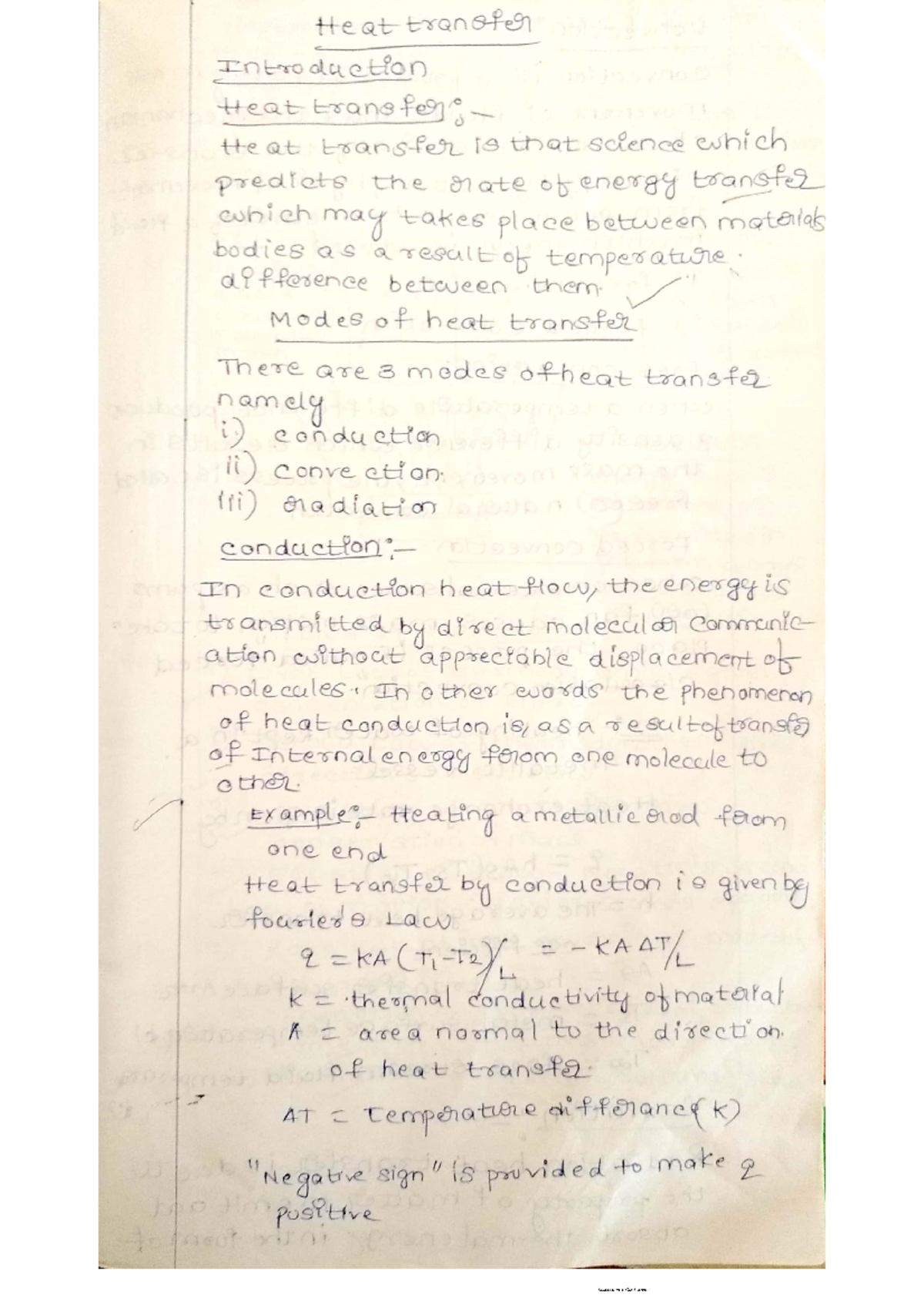 Heat Transfer Notes (Muni) - Mechanical - Studocu