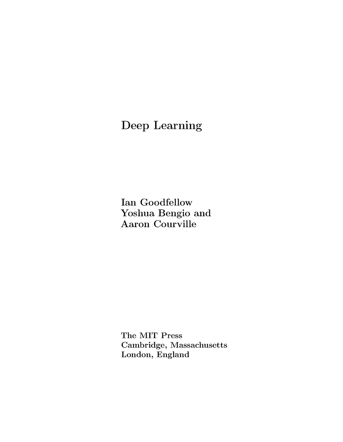 Adaptive Computation And Machine Learning Series - Deep Learning Ian ...