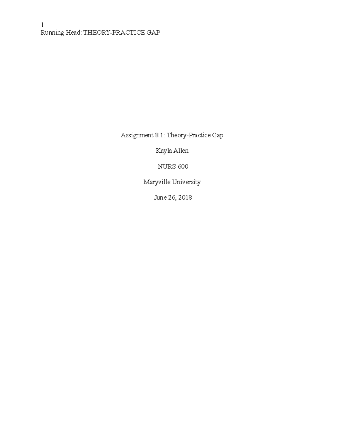 Theorypracticegap - Theory Practice Gap paper - Running Head: THEORY ...
