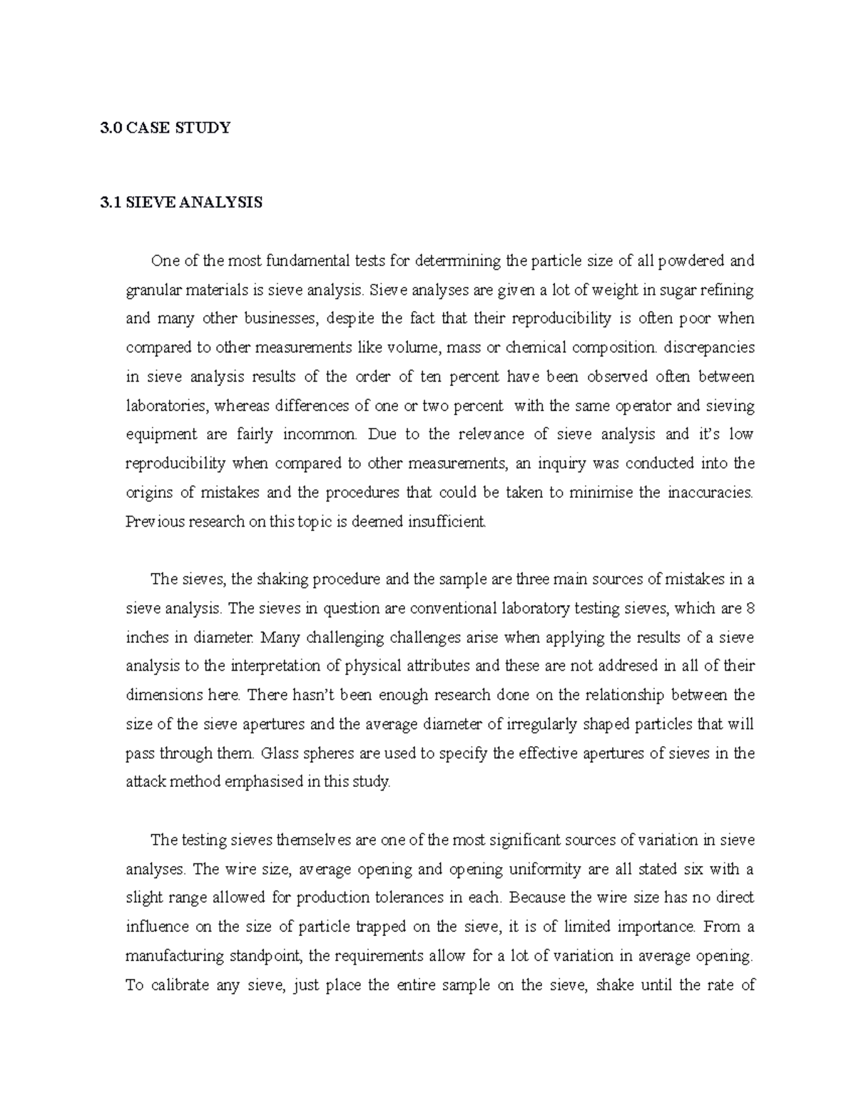 Case study(Sieve Analysis) Civil engineering UTHM Studocu