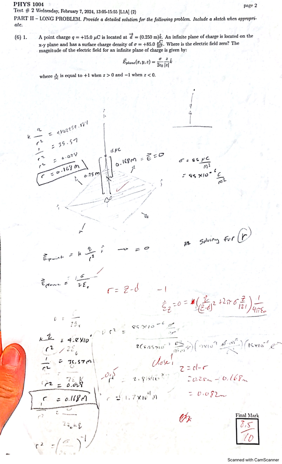 Test 2 Phys 1004 - Phys 1004 - Studocu