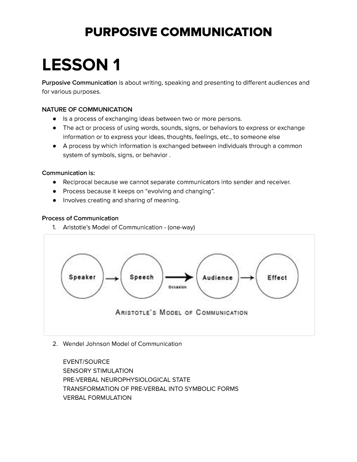 PURC 111 - Prelim Transes - LESSON 1 Purposive Communication Is About ...