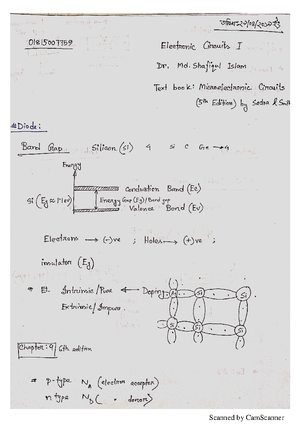 EEE(post-Mid to Now) - helpful - Electronics circuit 1 - Studocu