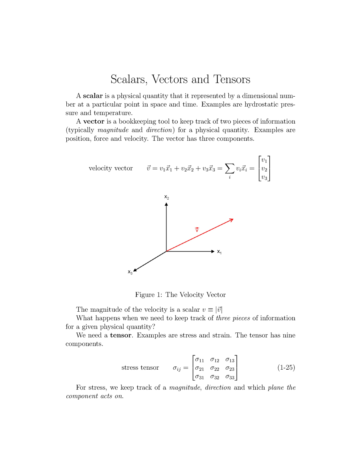 03 Tensors - Scalars, Vectors And Tensors A Scalar Is A Physical ...