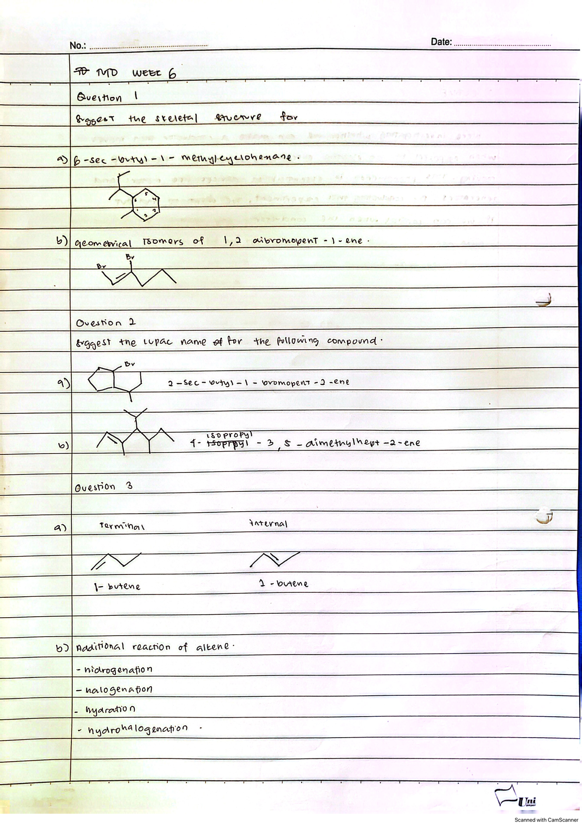 Tuto week 6 - Fundamental of Organic Chemistry - Studocu