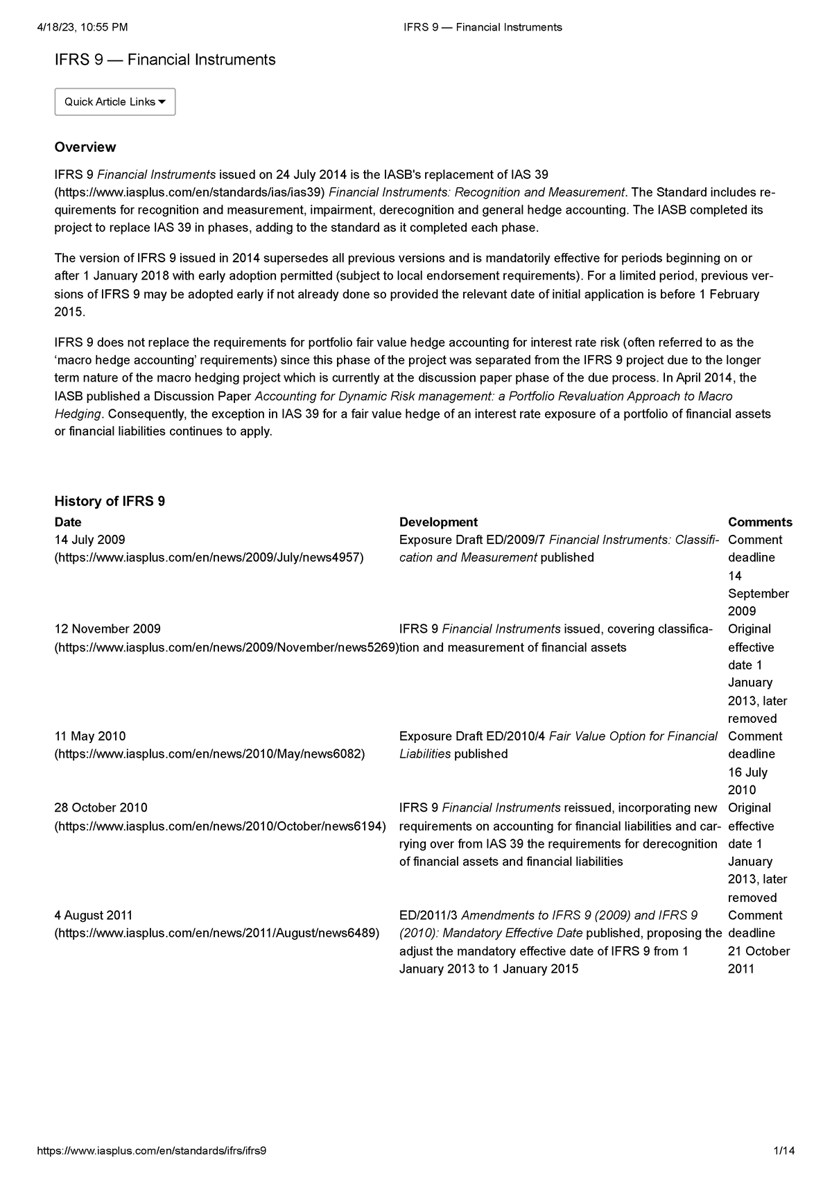 IFRS 9 — Financial Instruments - IFRS 9 — Financial Instruments ...