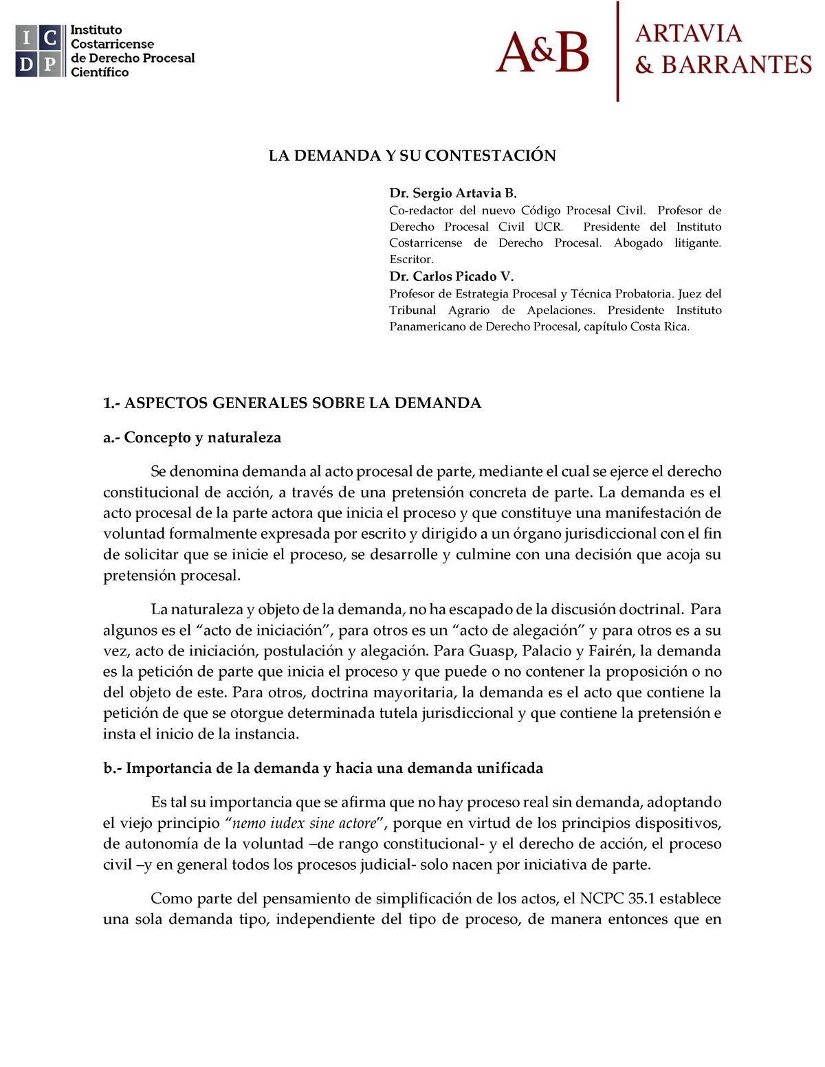 Capitulo 18 La Demanda Contestacion - LA DEMANDA Y SU CONTESTACI”N Dr ...