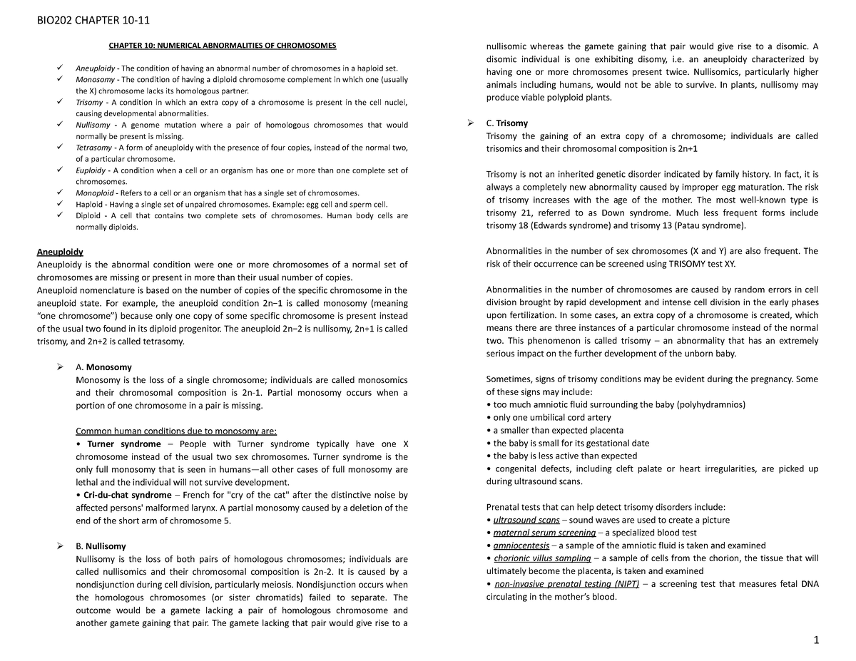 BIO Chapter 10-11 - simple understanding about biology notes - CHAPTER ...