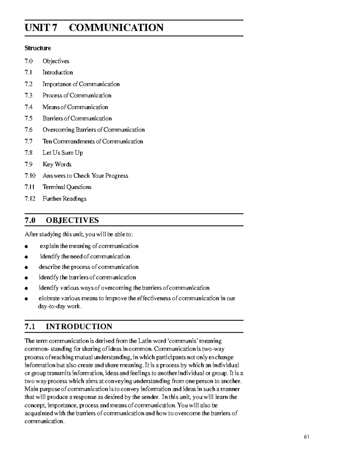 Communication notes e (1)@Susan - Market Survey UNIT 7 COMMUNICATION ...