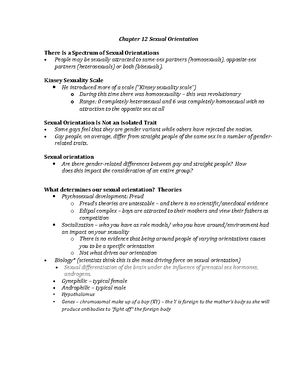 Psych of Sexuality - A comprehensive PDF of my lecture notes from the ...