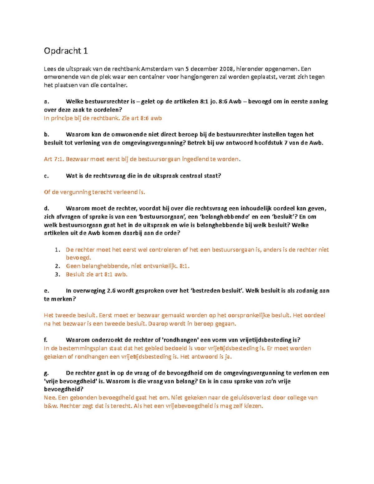 Werkgroepopdrachten Week 1 - Opdracht 1 Lees De Uitspraak Van De ...