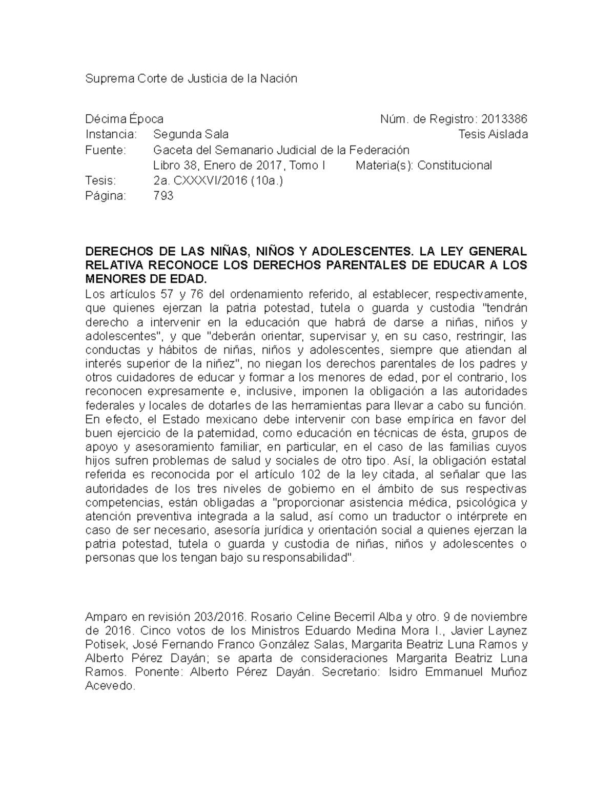 Tesis custodia - Suprema Corte de Justicia de la Nación Décima Época ...