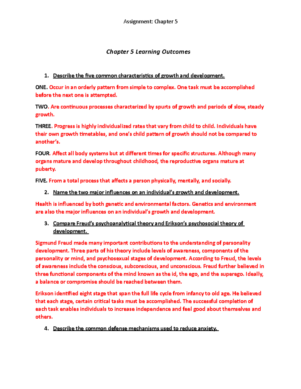 assignment chapter 5 post learning assessment