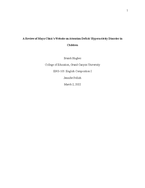 Legalizing Medical Marijuana 2 - ENG-105 - Mayo Clinic’s Take On ADHD ...