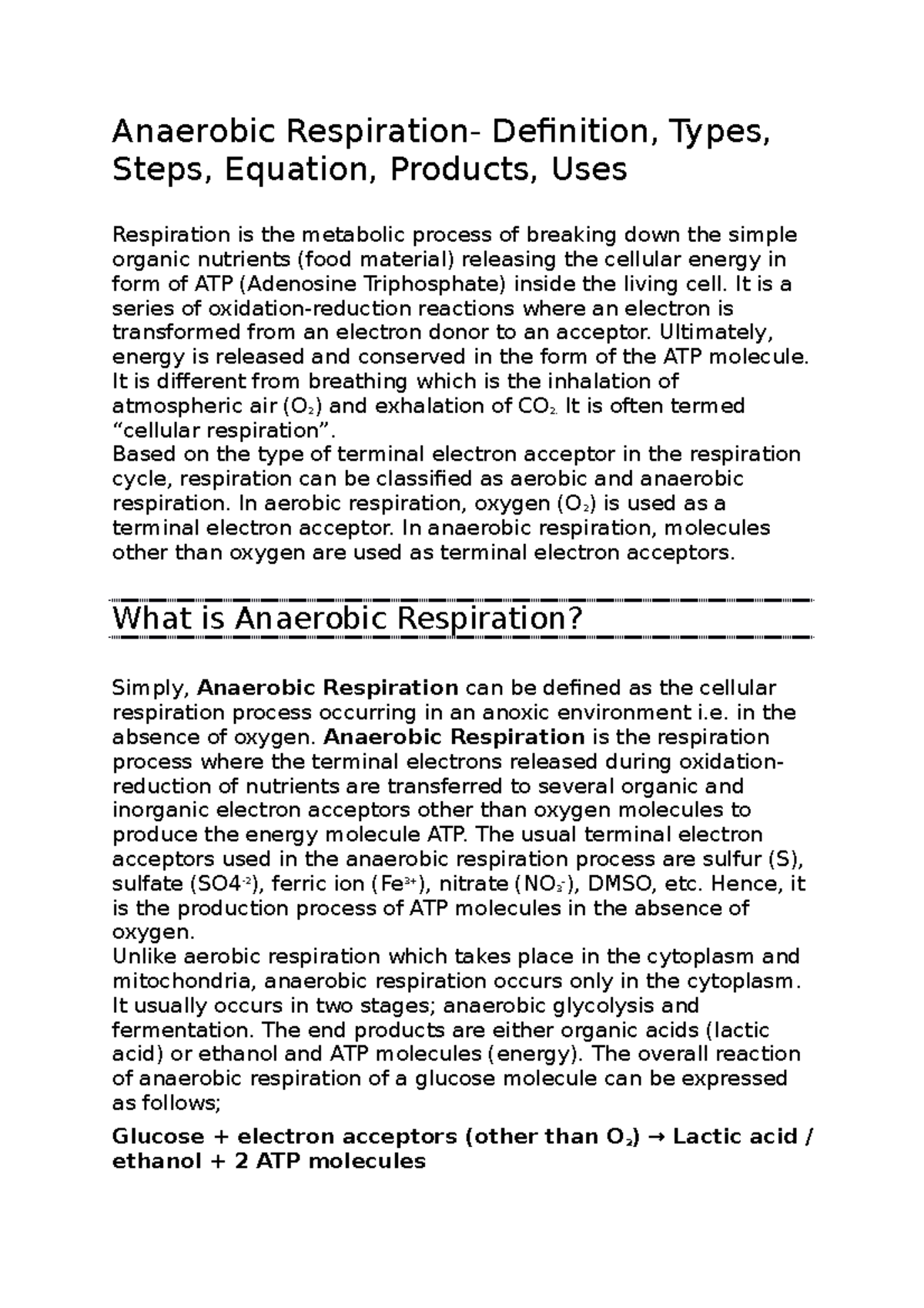 Anaerobic Respiration It Is A Series Of Oxidation reduction Reactions anaerobic-respiration-it-is-a-series-of-oxidation-reduction-reactions