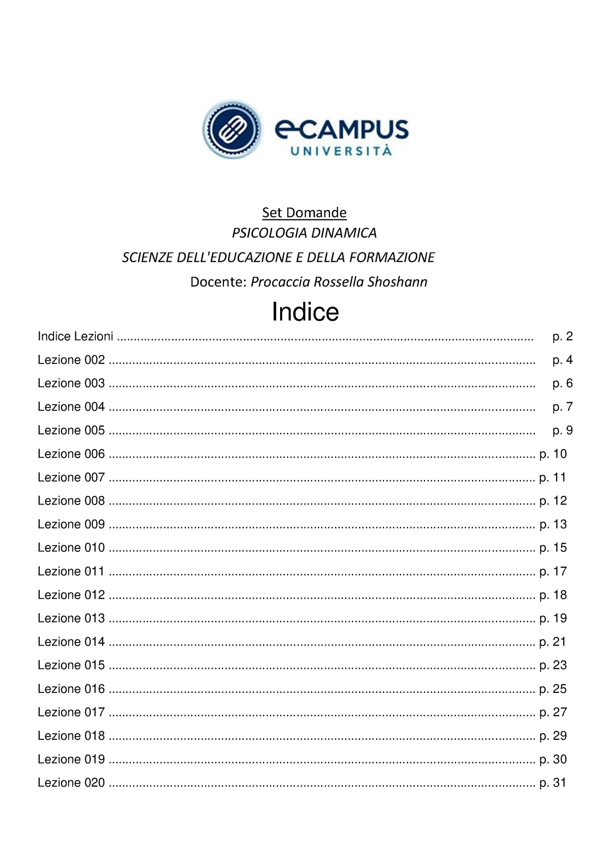 Risposte Multiple - Appunti Psicologia Paniere Compilato - Set Domande ...