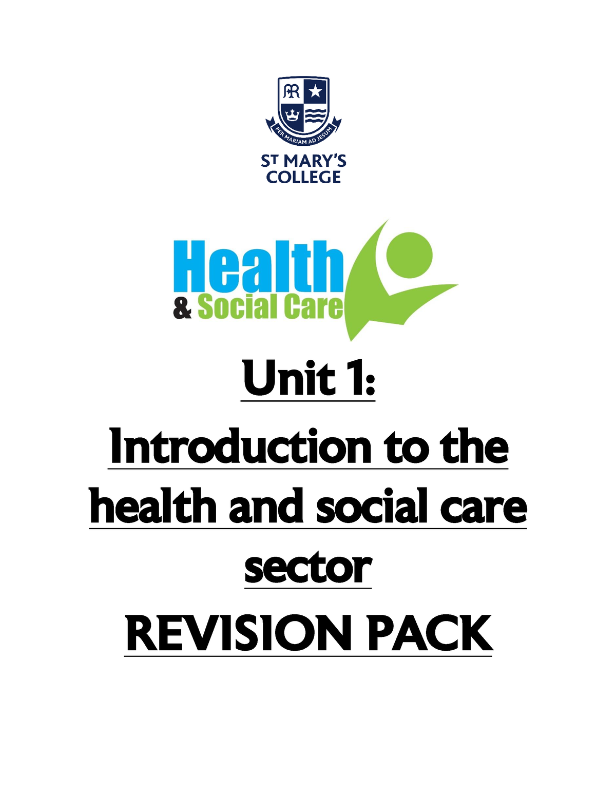 unit 9 assignment 1 health and social care