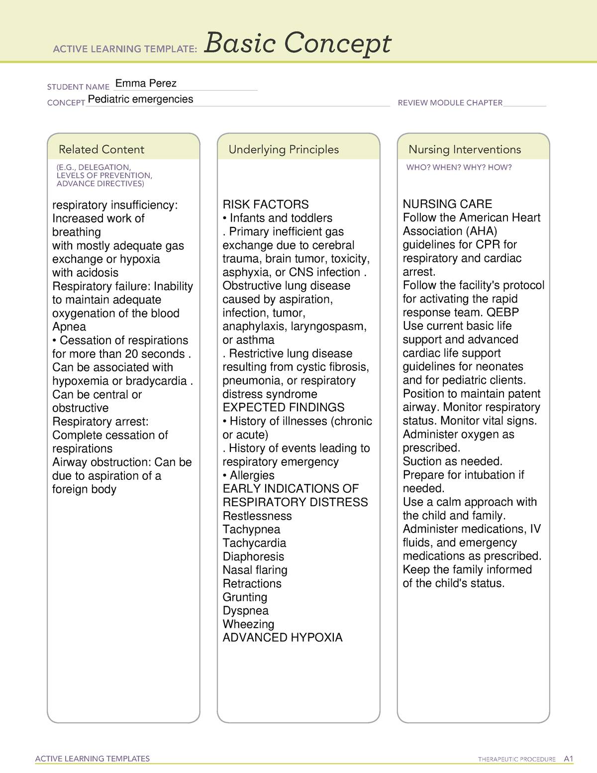 Template 3 - NURS 296 C - ACTIVE LEARNING TEMPLATES TherapeuTic ...