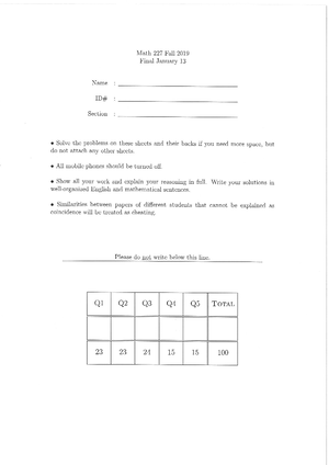 MATH223 P2 - math - Introduction to Linear Algebra - Studocu