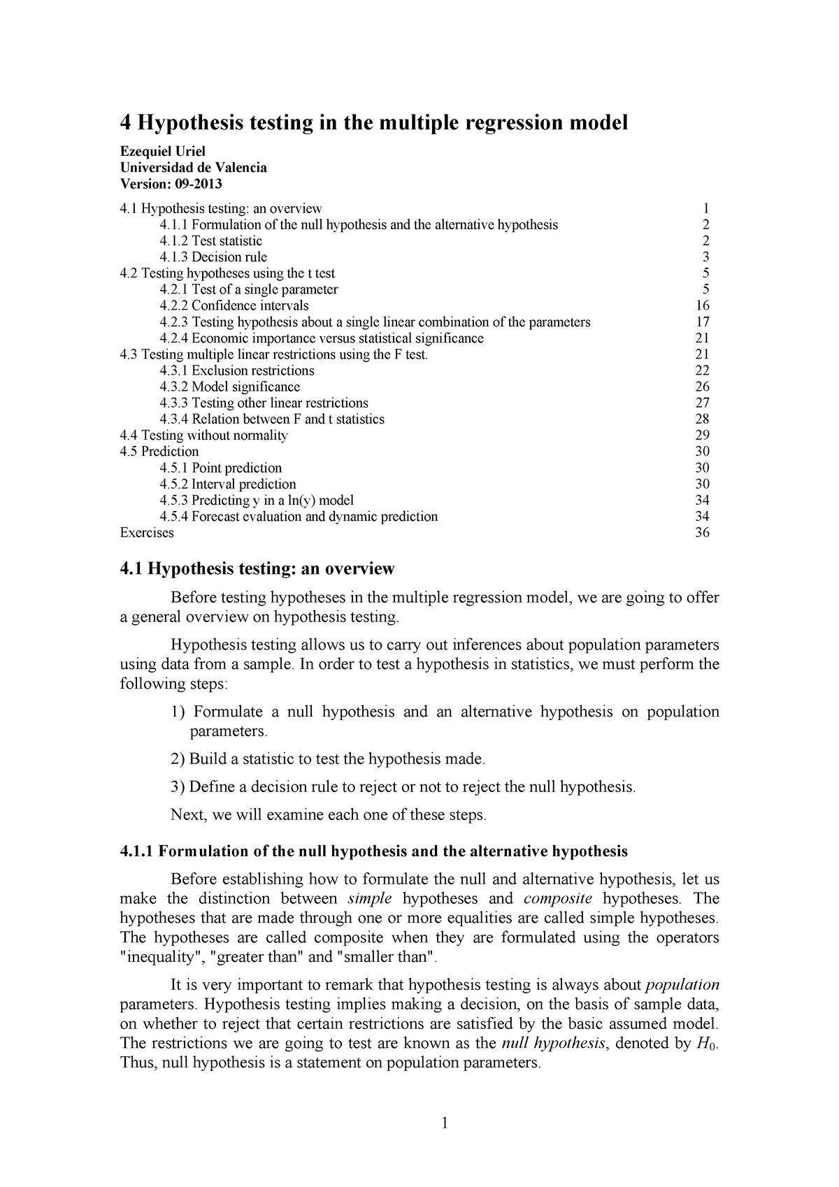 hypothesis testing in multiple regression model slideshare