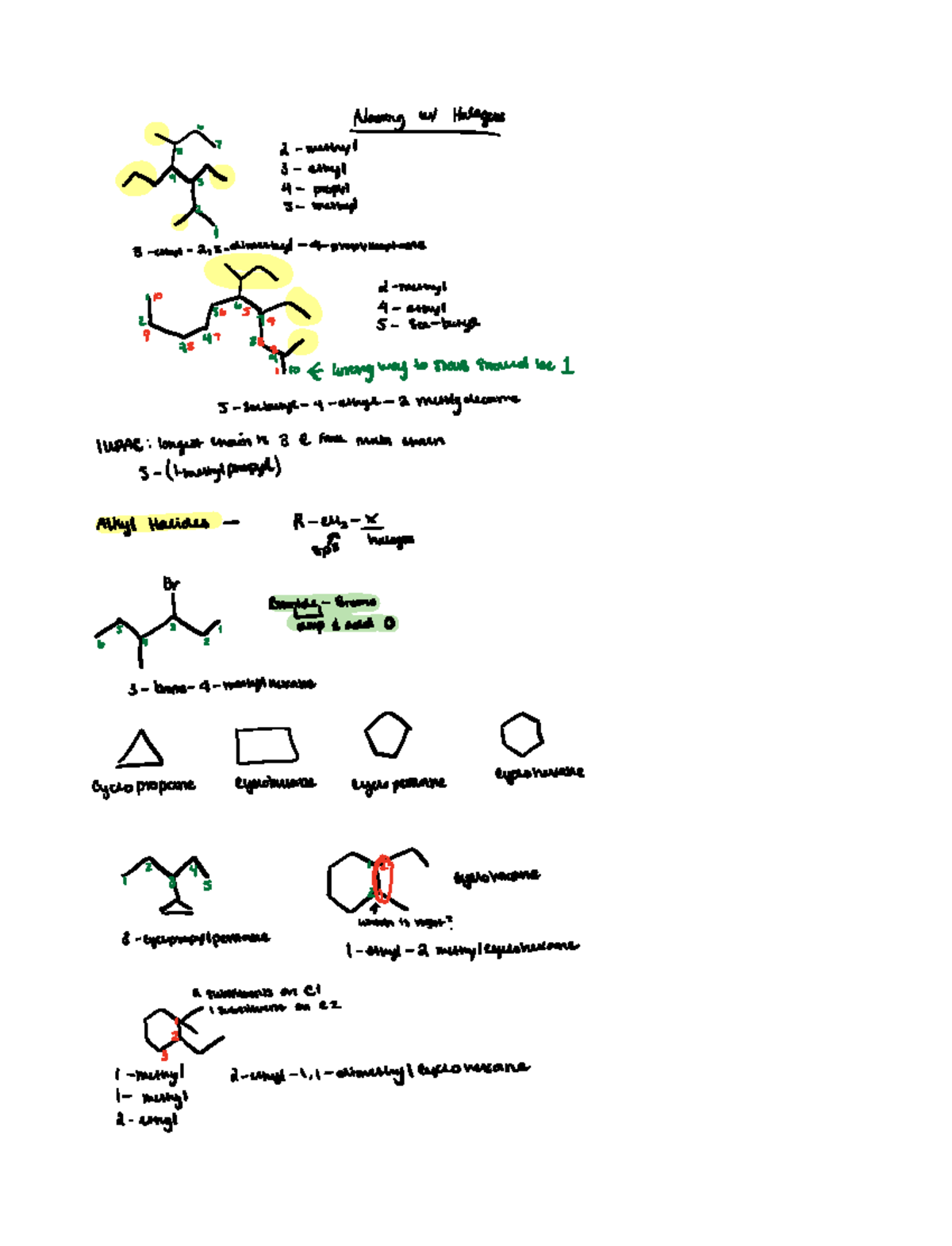 L09 naming with halogens - Mj a msn taeogen 3 ethyl 4 propyl s methyl 3 ...