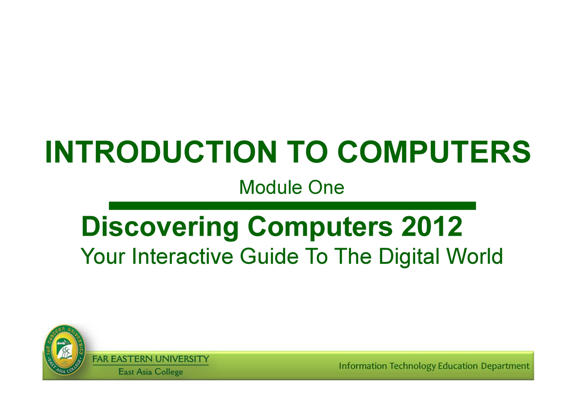 294666041 Module 01 Introduction To Computers Pdf - INTRODUCTION TO ...