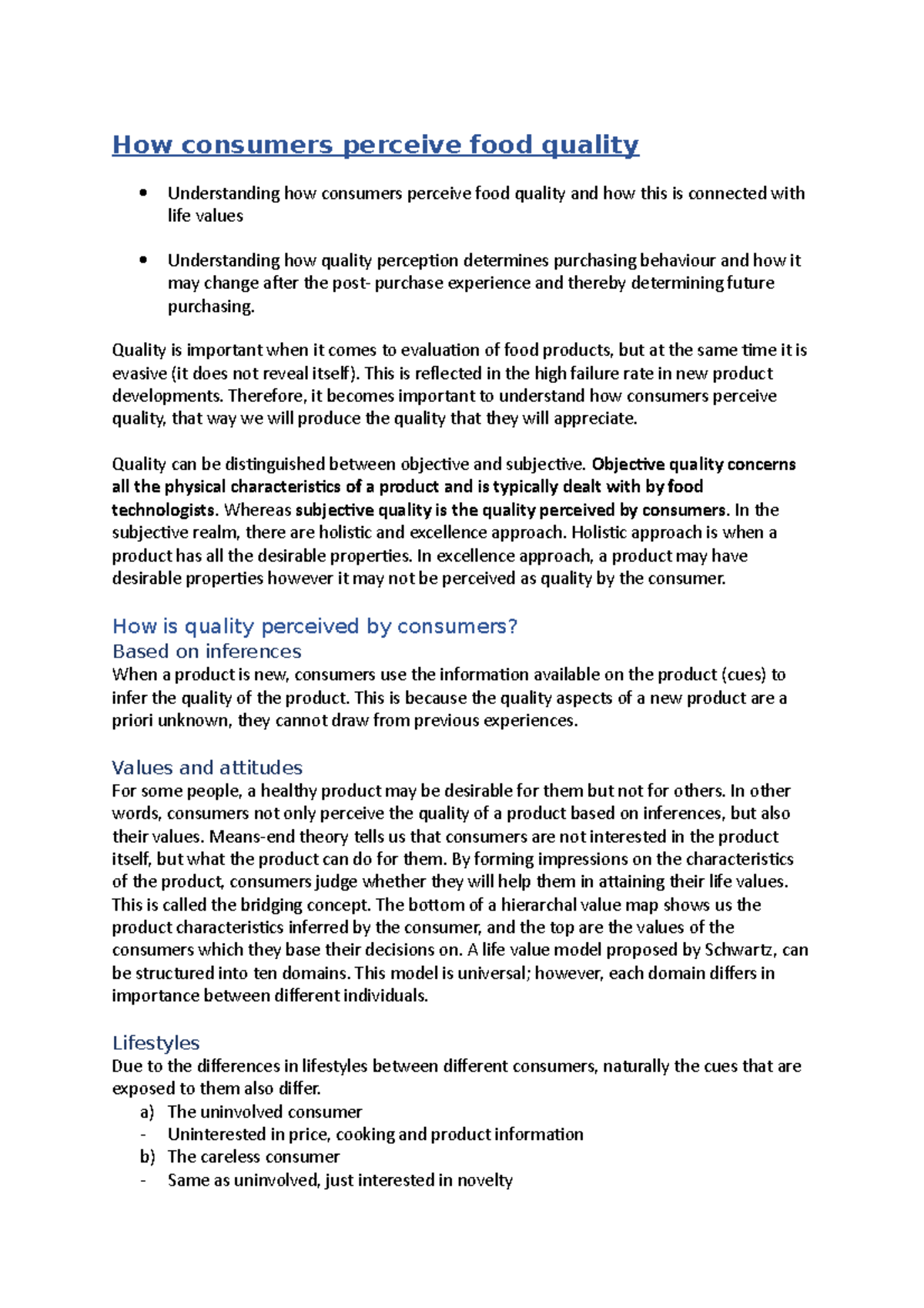 How Do Consumers Perceive Quality? – BVBZ