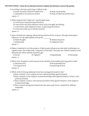 Psych 100 - Midterm 3 - Textbook Notes - Midterm 3 Notes Chapter 9 ...