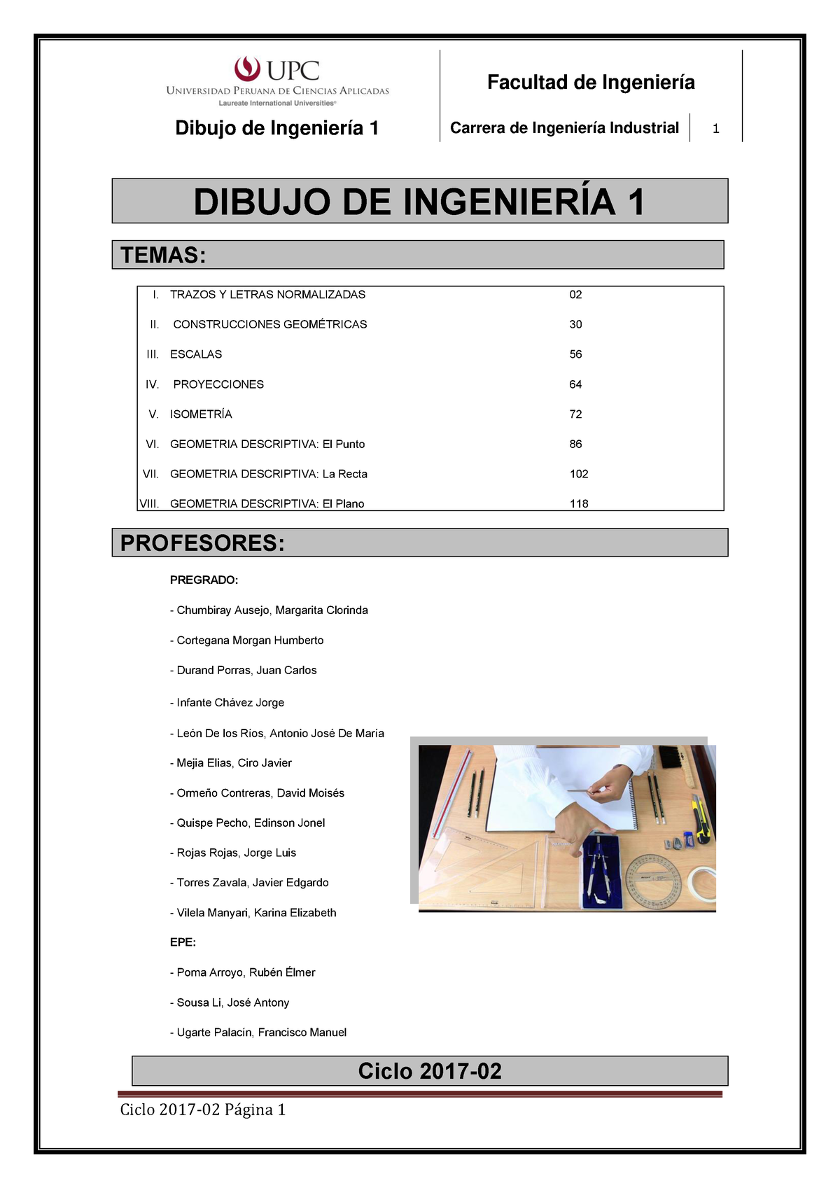 Manual Dibujo De Ingeniería 1 2017-02 - Dibujo De Ingeniería 1 Carrera ...