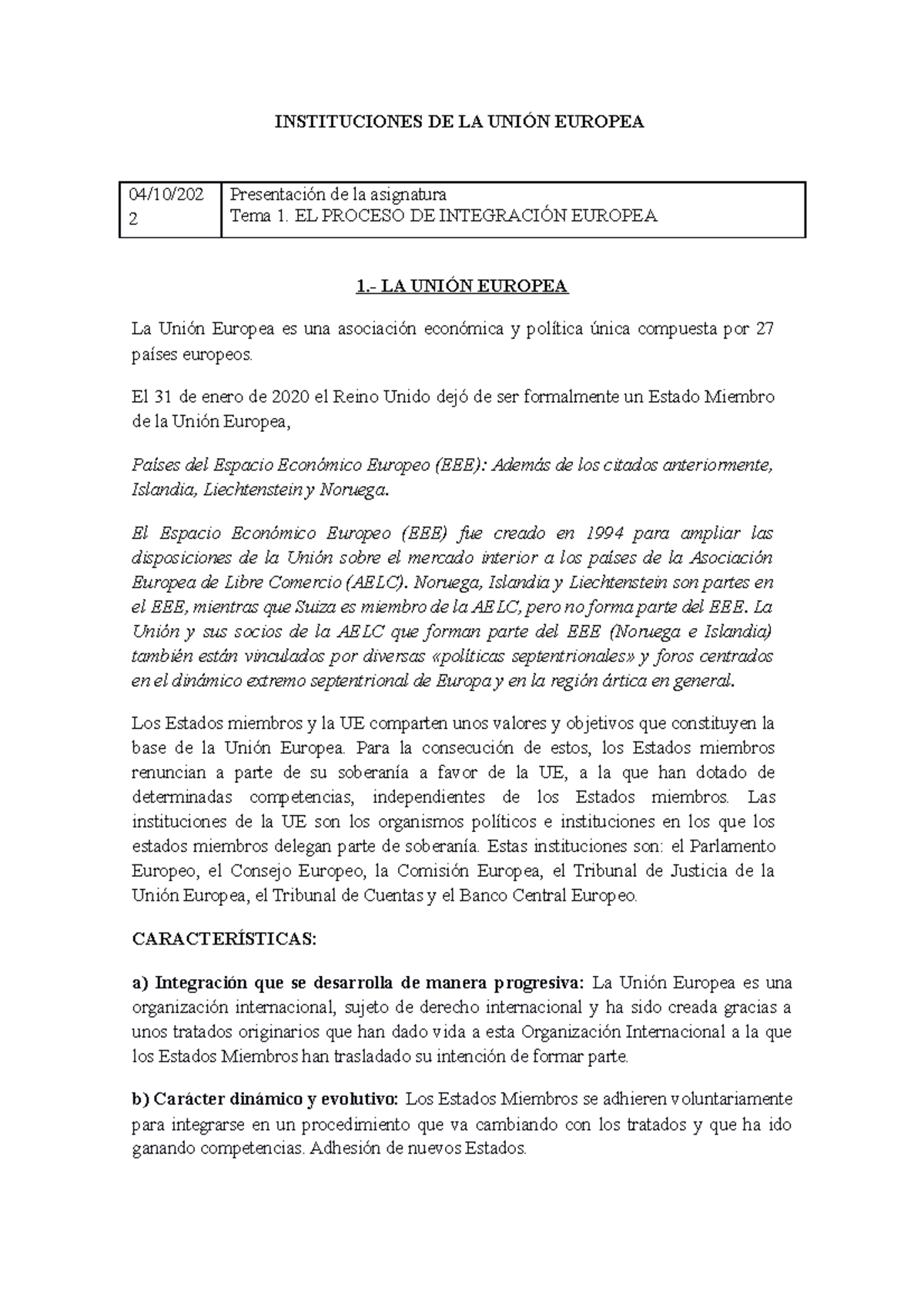 Instituciones DE LA Unión Europea 5 - INSTITUCIONES DE LA UNIÓN EUROPEA ...